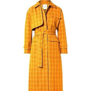 Sea New York Plaid Trench Coat